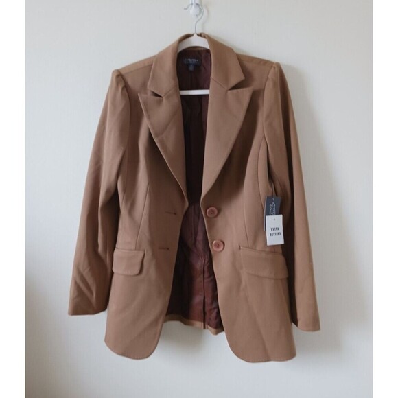 Classiques Entier Womens Brown Suit Blazer Jacket & Pants Set Career 10 NWT - Picture 2 of 11